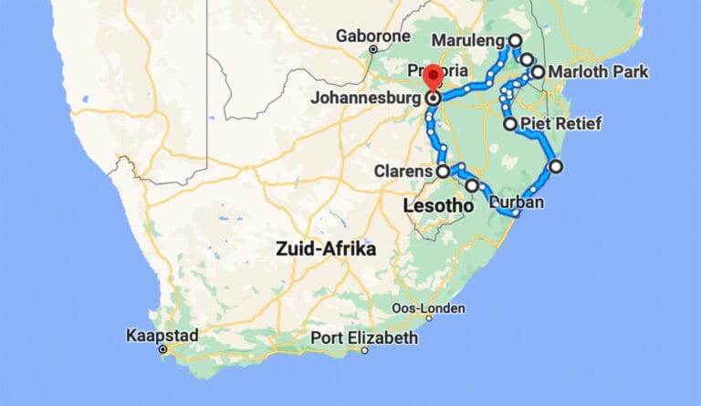 Route rondreis Zuid-Afrika - 3 weken in de zomervakantie