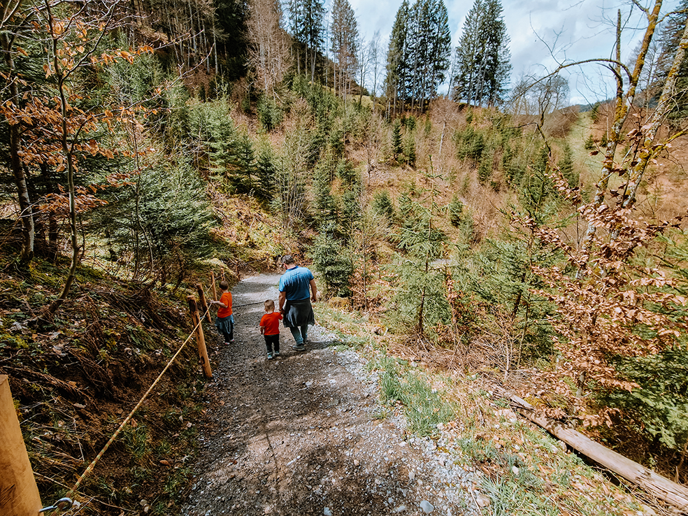 Wandelen bij de Breitachklamm-kloof