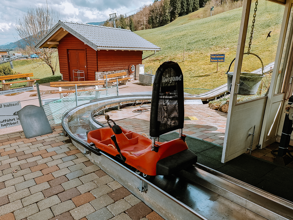 Slee bij zomerrodelbaan am Hündel