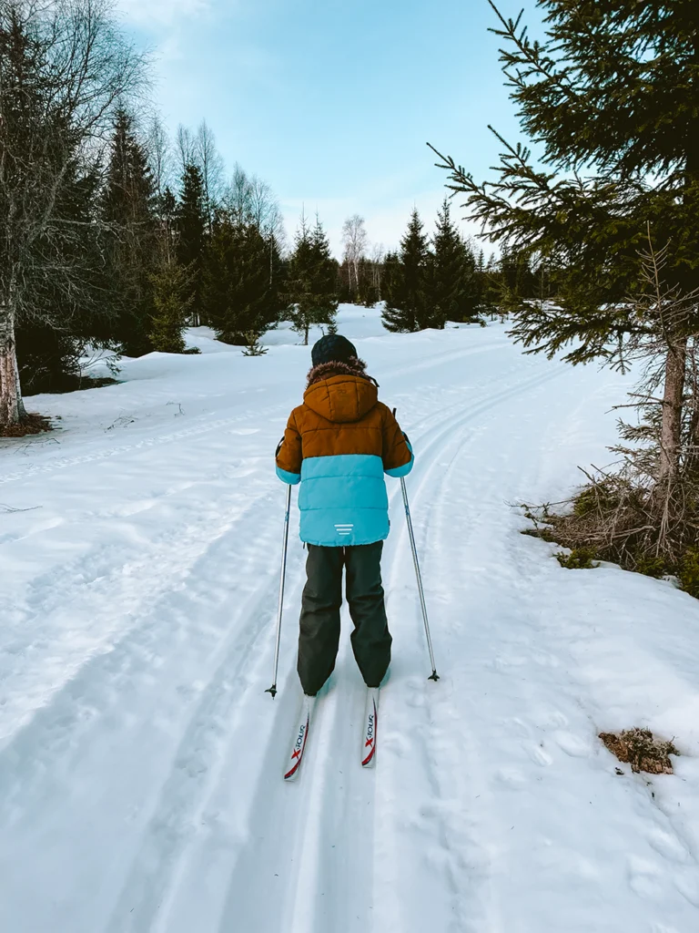 Langlaufen in Zweden in de winter