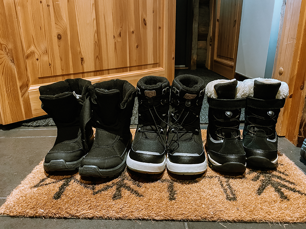 warme kleding en schoenen tijdens een vakantie in Lapland