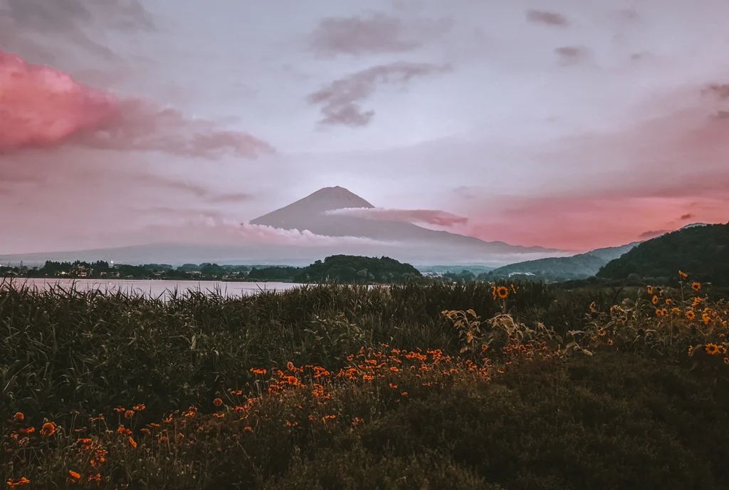 Mount Fuji vanaf Oishi Park