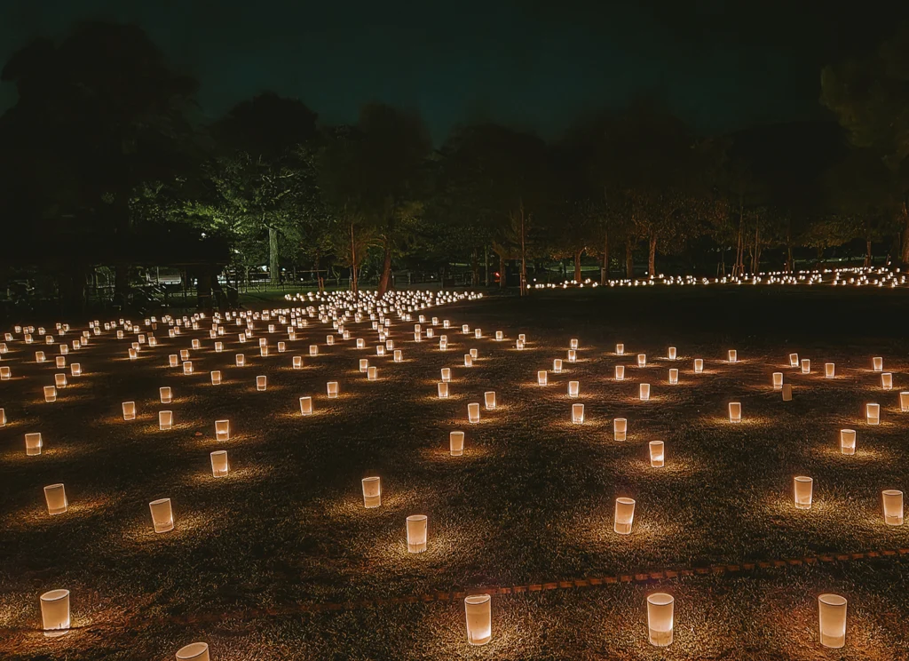 Duizenden lantaarns tijdens het Tokea lantern festival in Nara
