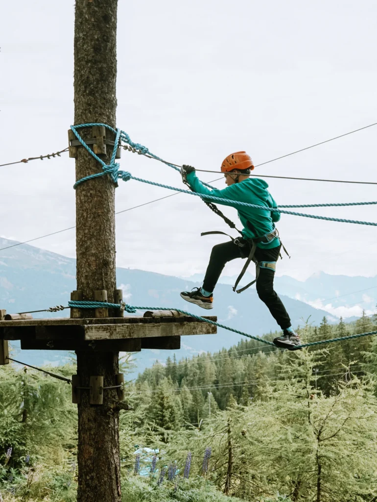 Klimmen bij Adventure Park Katschberg is een leuk uitje met kinderen